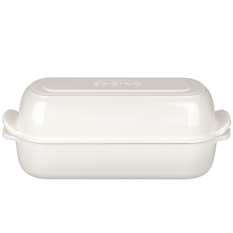 Enameled Cast Iron Loaf Pan with Lid, Dutch Oven Bread