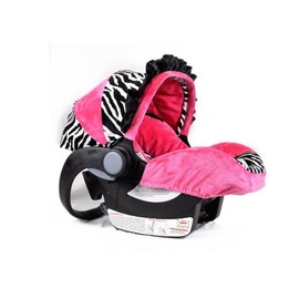 Baby Car Seat Infant Cover - Hot Pink Zebra