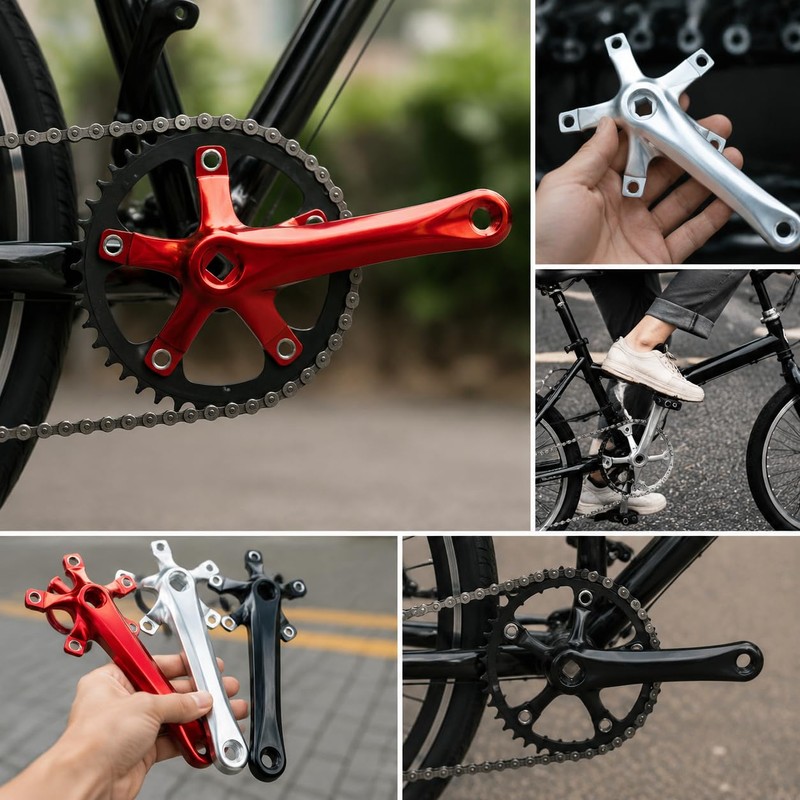 FREERDNG for Litepro Folding Bike Crankset Ultra-Light Square Crank 170MM