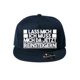 OwnDesigner Ich muss Mich da jetzt Reinsteigern Baumwolle Baseball Cap, Basecap - Unisex Baseball Cap, Baseball Mützen für Draussen, Sport oder auf Reisen (Cap 352 Navy)