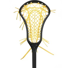 StringKing Women’s Complete Lacrosse Stick - Tech Trad Pocket - Metal 2 Shaft (Mid Pocket - Black/Yellow)