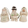 Lenox Holiday Cheer 3-Piece Set Ornaments Snowman, Santa and Angel