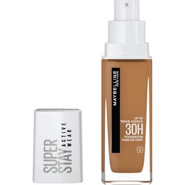Maybelline New York Super Stay Active Wear, waterproof foundation with high coverage, long-lasting facial makeup, colour: No. 60 Brown (Caramel), (Medium to Dark), 1 x 30 ml