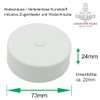White Junction Box with 3-Pin Terminal and Accessories Diameter 73