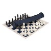 Quiver Chess Set Combination - Solid Plastic - Navy Bag/Board