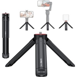 VIDIFY UURIG TP-05 Extendable Mini Camera Tripod, Portable Selfie Stick Handle Grip Desktop Webcam Tripod with 1/4" Screw for DSLR Camera Webcam Phone Holder Selfie Stick Vlog Tripod