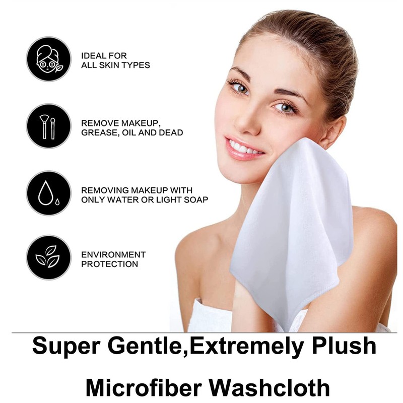Microfibre Face Cleaning Cloths Makeup Remover Cloth Make-Up Wipes Pack