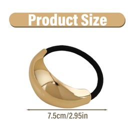 Haarmanschetten aus Metall, 6 stück Metal Geometric Elastic Haarmanschetten, Pferdeschwanz Haarklammer, Krawatten Haar Cuff Wrap Seil für Frauen, für Frauen und Mädchen