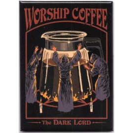 ATA-BOY STEPHEN RHODES WORSHIP COFFEE THE DARK LORD MAGNET 2.5” X 3.5” NEW