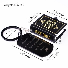 EULOGIST Souvenir keychain mini holy Writ Bible verse Christian keyring verse pendant suitable for women and men birthday Thanksgiving Christmas church baptism inspirational tiny book gifts