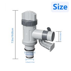 MOZJDHNH Plunger Valve with Holder for Above Ground Pool Hose - Replacement Parts Compatible with Intex Pool Hose Adapter for Pool Filter Pump (2 Pack)