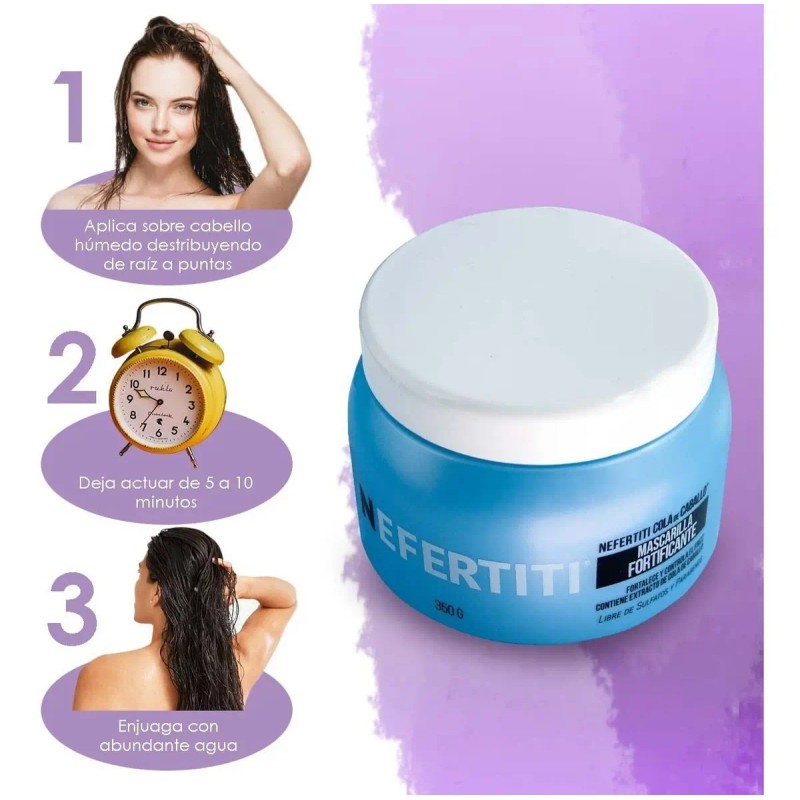 Mascarilla Cabello Cola Caballo Nefertiti 350gr