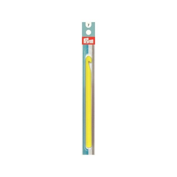 Prym Wool Crochet Hook Without Handle 14cm, 7.00mm, Synthetic Material, Yellow, 19.5 x 1.7 x 7 cm