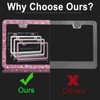 WEDAMER 2 Pack Bling License Plate Frames for Women, Sparkly