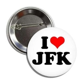I (Heart) Love JFK President John F Kennedy Button Badge Pin