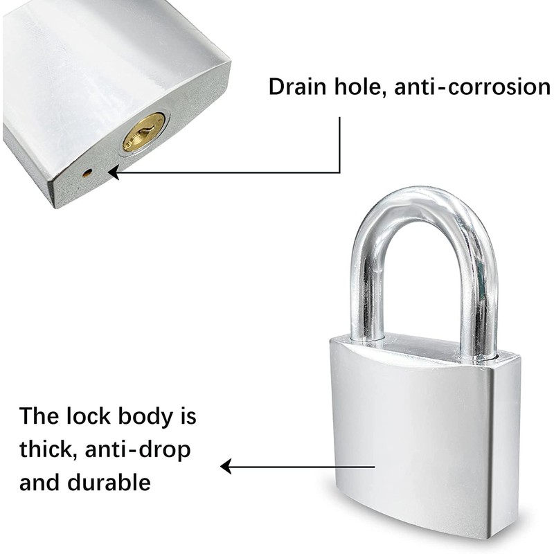 Lamondre Padlock 38mm Padlock with Keys Heavy Duty Padlock, High