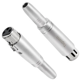 Togconn 1/4" Female TRS to XLR Adapter 2 Pack - 6.35mm 1/4" TRS to XLR Connector