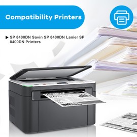Junnchee SP 8400 Black Toner Cartridge Replacement for Ricoh SP8400 821276 for SP 8400DN Savin SP 8400DN Lanier SP 8400DN Printer (2-Pack)