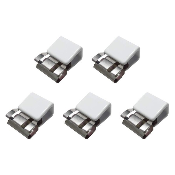TOHKIN SCC-L5W Slide Clip Clear, Large, White, Pack of 5,
