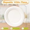 greensight Rigid Disposable Paper White Plates 100 Pack 7 inch