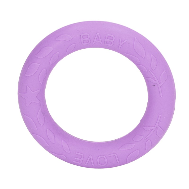 5pcs Baby Soft Silicone Teething Ring Toy Infant Safe Elastic