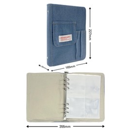 4 Pieces Photocard Binder Trading Card Albums, Mini Photo Album, Kpop Photocard Holder 80 Pockets (Light Blue)