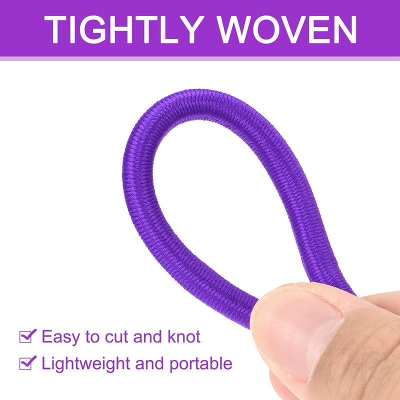 DMiotech 6mm Shock Cord, 3 M Purple Bungee Cord Tent