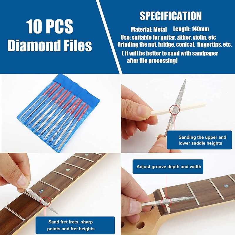 Tuperoymse 67PCS Guitar Tool Kit for Set Up,Intonation Adjustment and