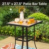 PHI VILLA Patio Bar Table, Outdoor Bar Height Bistro Table
