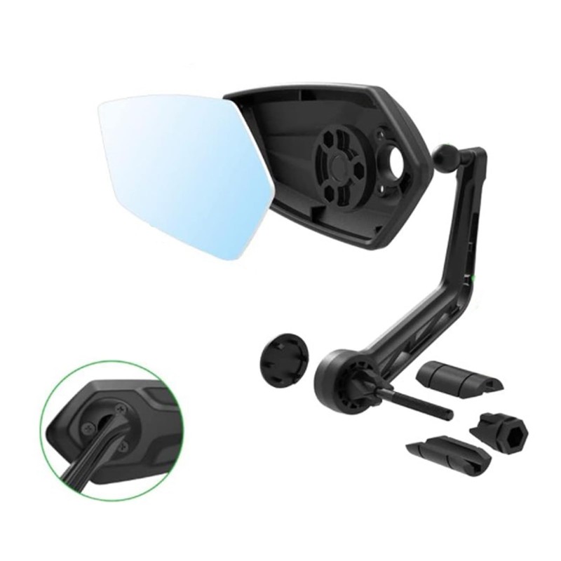 Espejo Izquierdo Giratorio y Antivibración para Bicicleta de Montaña, Espejo