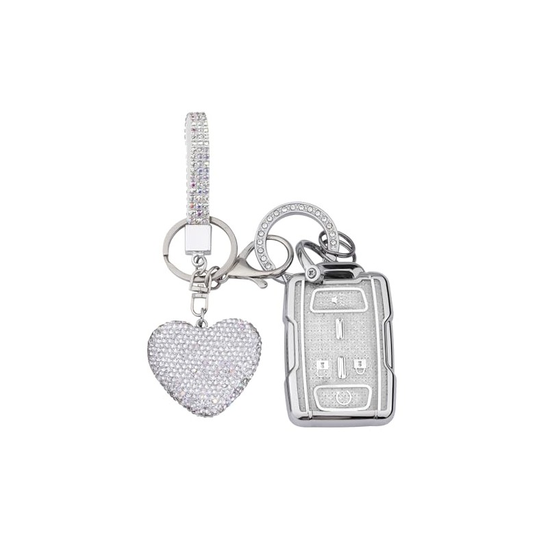 Vicoca for Chevy 4 Button Key fob Cover with Diamond