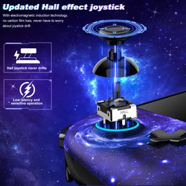 Gammeefy Switch Controllers, Hall Effect Joystick Switch Joypad forSwitch/OLED, Full-Size Grip Wireless Switch Pro Controller with 9 Color Lights. Ideal for Those Who Prefer Handheld Mode