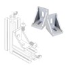 12Sets 4040 Series Aluminum Extrusion Connectors,12pcs 4040 Aluminum Profile Corner