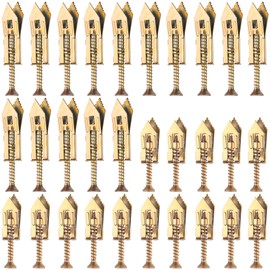 Axicvloes 60 Pcs Self-Drilling Anchors, Heavy Duty Screw Anchors Kit, Zinc Plated Anchors and Screws No Drill Holes (2 Sizes)