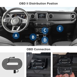 OBD Cable for mangoal Dash Cams, Upgrade Parking Monitoring, Hardwire Wire Kit Accessories