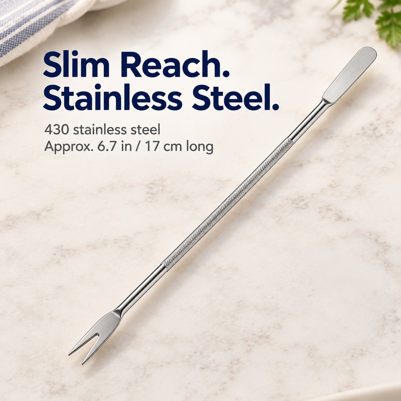 5-Piece Stainless Steel Seafood Fork Set – Dual-Ended Crab, Lobster,