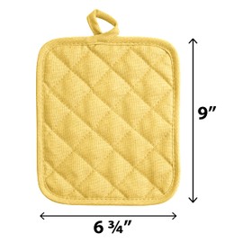 American Linen Pot Holders, Hot Pads, Table Pads for Kitchen and Dining Table, Non Slip Heat Resistant Hot Pot Holder (Sunshine, 8 Pack)