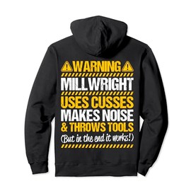 Millwright Industrial Mechanic Throws Tools Millwright Pullover Hoodie