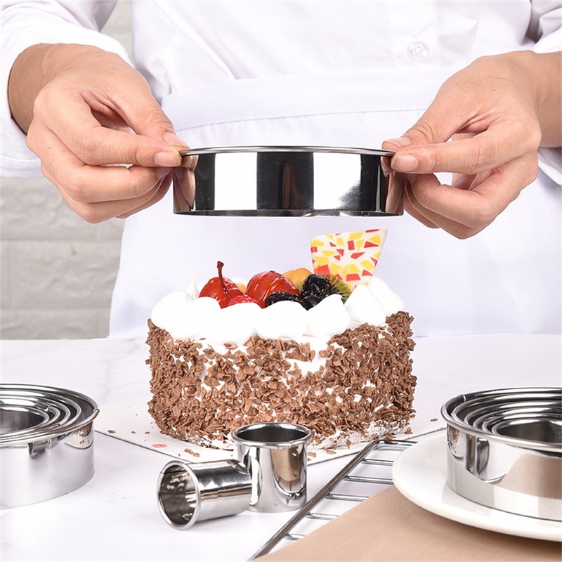 14PCS Round Stainless Steel Open Cutter Round Molds for Mousse