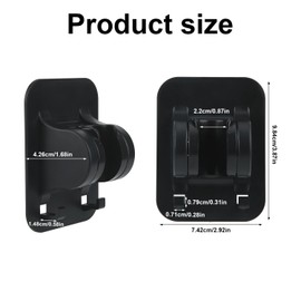 Verstellbar Handbrausehalter, Stark Haftend Brauseschlauch Halterung Wasserdicht Brausestangenhalter für Wand mit Haken für Badezimmer