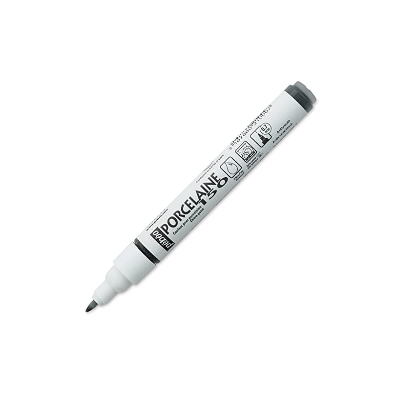 Pebeo Porcelaine 150, China Paint Fine Tip Marker - Anthracite