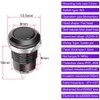 Gebildet Pack of 6 Black 12 mm Waterproof Push Button