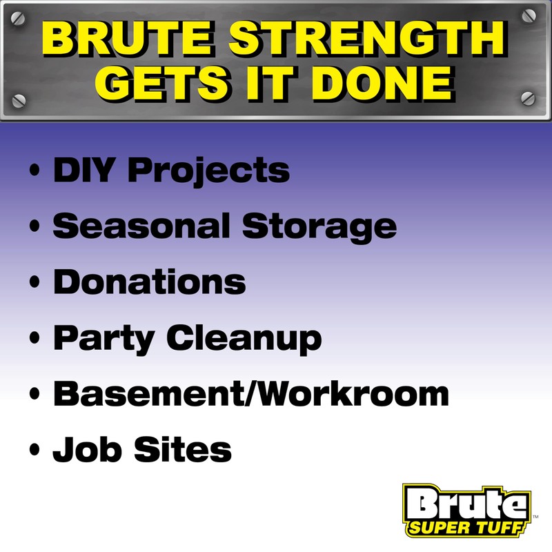 Brute Super Tuff Heavy Duty 2.0 MIL Contractor Bags, Large