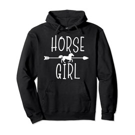 Horse Girl I Love My Horses Riding Equestrian Women Gifts Pullover Hoodie