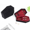 Laroal Mini Coffin Shaped Gothic Jewelry Box Plush Velvet Small