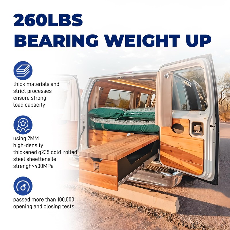 1 Pair Heavy Duty Drawer Slides Full Extension Side Mount