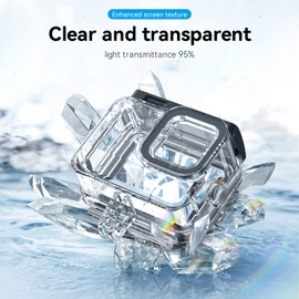 TELESIN 60M Waterproof Case for GoPro Hero 12 Hero 11 10 9 Black, Underwater Diving, Transparent Protective Case with Quick Release Mount for GoPro Hero 11/10/9 Diving Accessories