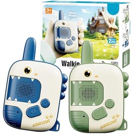 GOMITA 2 Pzs Walkie-Talkies para Niños,Juguetes Walkie-Talkie con Dinosaurios,Juguetes para Interior y Exterior para Niños y Niñas de 4 a 8 Años,Regal