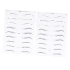 Beavorty E Eyebrow Sticker Set Durable Eyebrow Stencil Hair-like Simulation 2 Sheets 18 Pairs