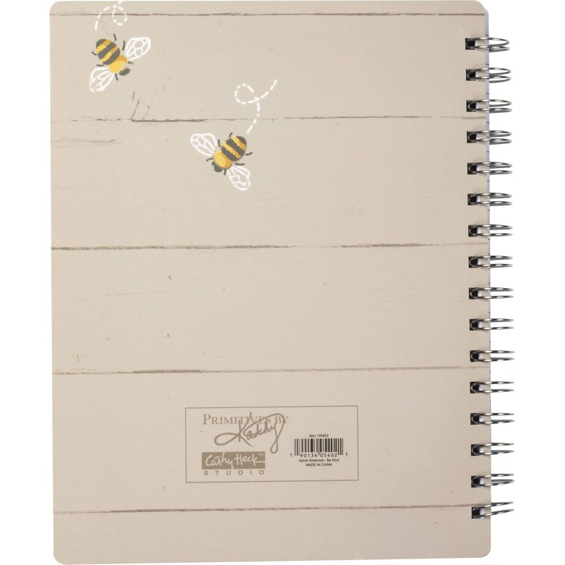 Primitives by Kathy 105402 Be Kind Spiral Notebook, 9-Inch, Beige